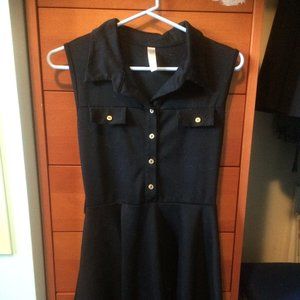 Collared black dress